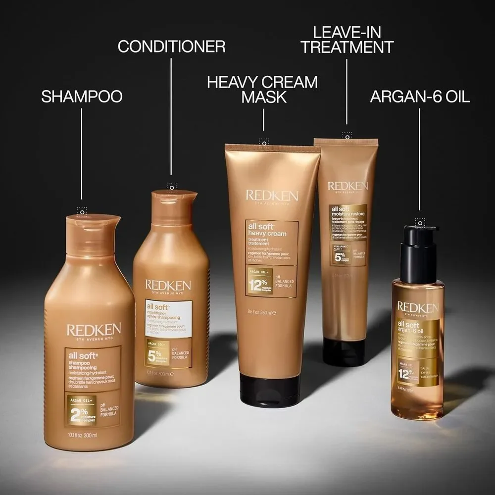 Redken All Soft Conditioner for Dry Brittle Hair pH Balanced Formula 33.8 oz